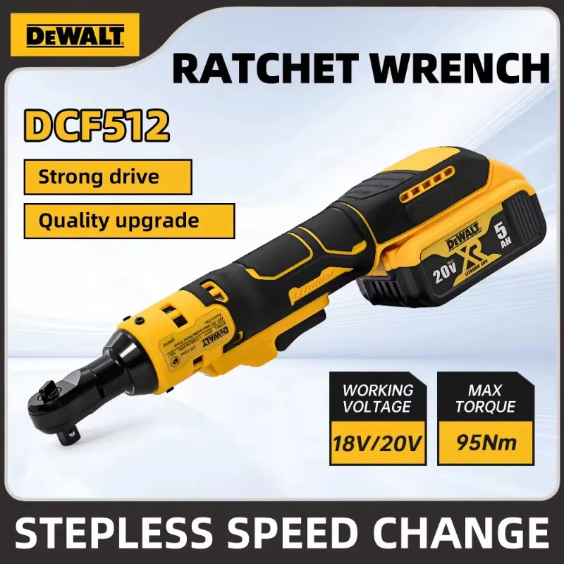 Dewalt DCF512 - Chave de Catraca Elétrica Sem Fio 20V - Potência, Controle e Precisão