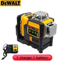 Nível Laser Dewalt DW089LG 2025 - 12 Linhas, 12V, Unidade de Nível Laser com 3 Lados, 360 Graus, Vertical e Horizontal, Laser Verde Profissional