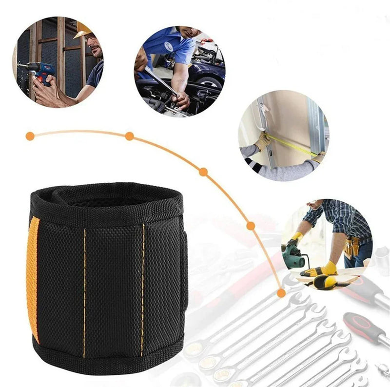 Pulseira Magnética Forte e Portátil – Bolsa de Ferramentas para Parafusos, Pregos, Porcas, Parafusos, Bits de Furadeira e Kit de Reparos, Organizador de Armazenamento