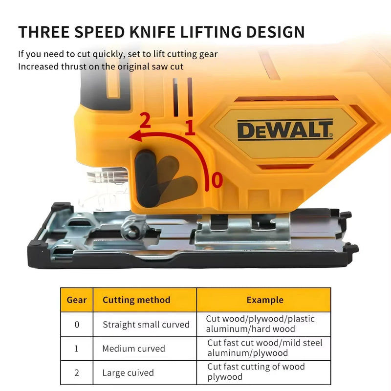 Dewalt 20V Brushless Curve Saw - Serra Tico-Tico Sem Fio (Cordless) - 2700RPM