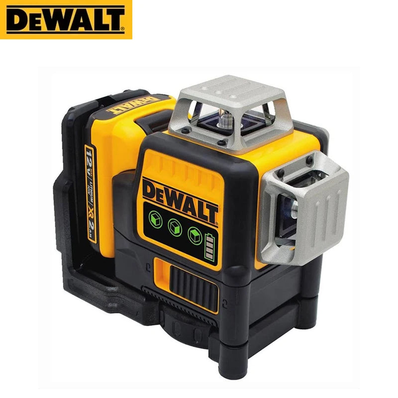 Nível Laser Dewalt DW089LG 2025 - 12 Linhas, 12V, Unidade de Nível Laser com 3 Lados, 360 Graus, Vertical e Horizontal, Laser Verde Profissional