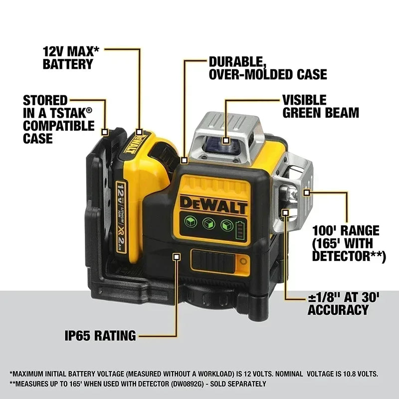 Nível a Laser Verde Dewalt DW089LG - Alta Precisão e Resistência