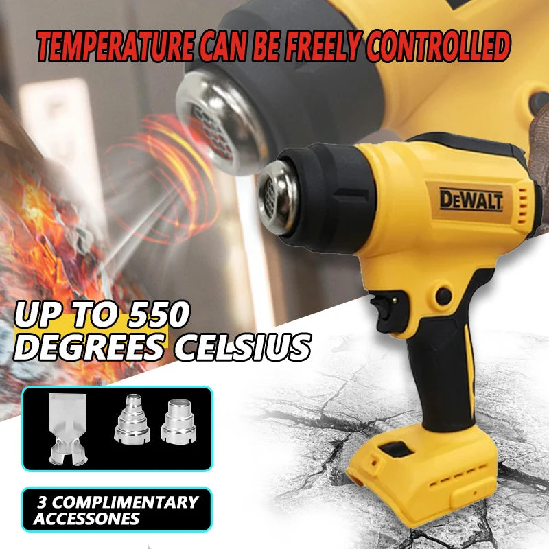 DEWALT DCE530 Pistola de Calor Cordless 300W – Potência e Versatilidade para Seus Projetos