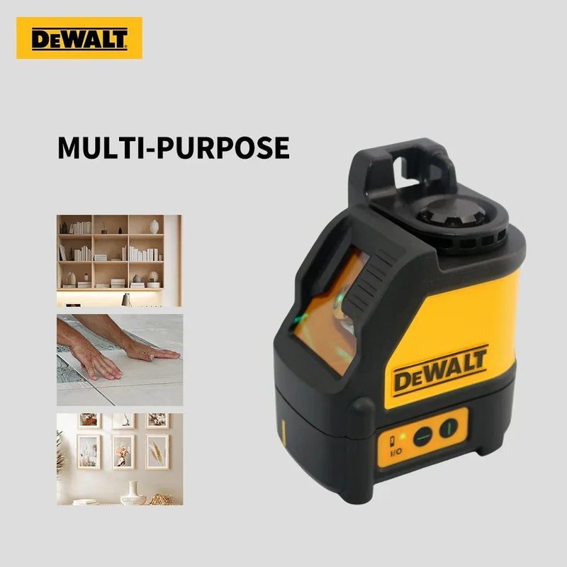 Nível a Laser DEWALT DW088CG – 2 Linhas, Alta Precisão, Luz Verde Cruzada, Alinhamento Automático, Recarregável, Portátil