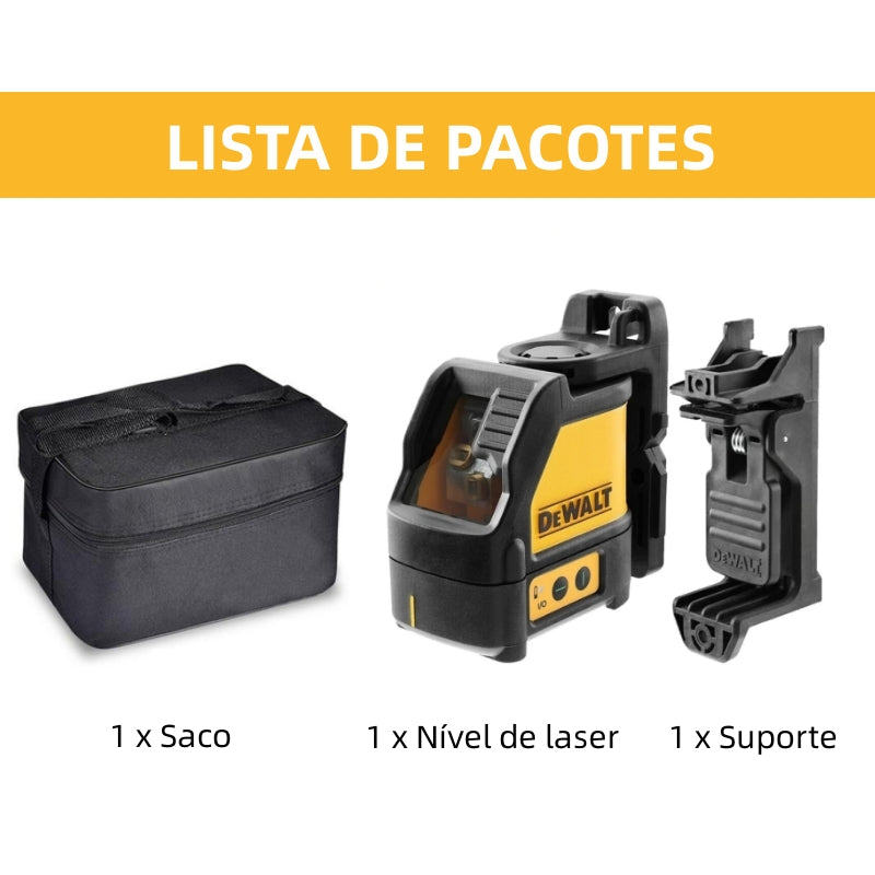 Nível a Laser DEWALT Linha Verde 2 Linhas Cruzadas Beam