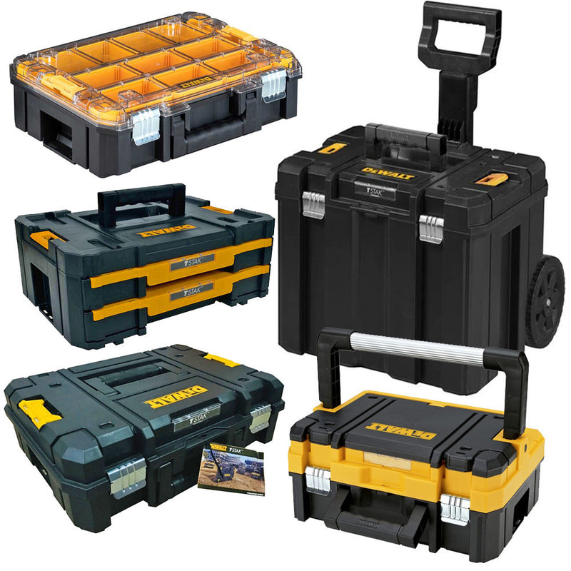 Kit Maleta Organizadora TSTAK DEWALT – Conjunto Completo para Armazenamento e Transporte de Ferramentas