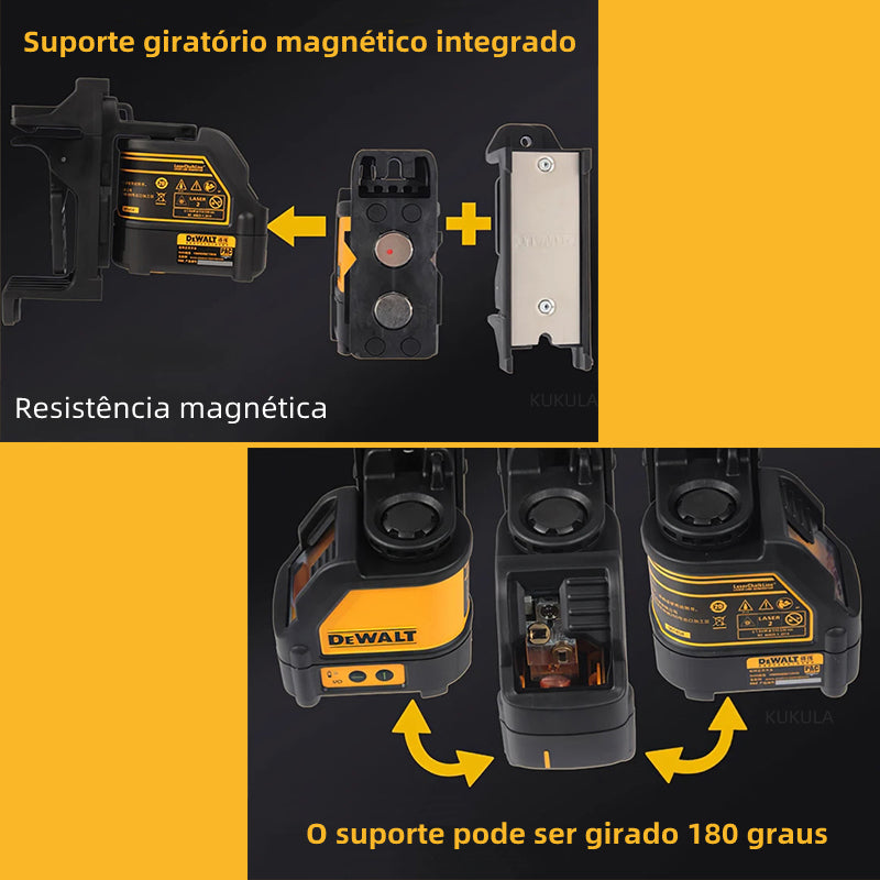 Nível a Laser DEWALT Linha Verde 2 Linhas Cruzadas Beam